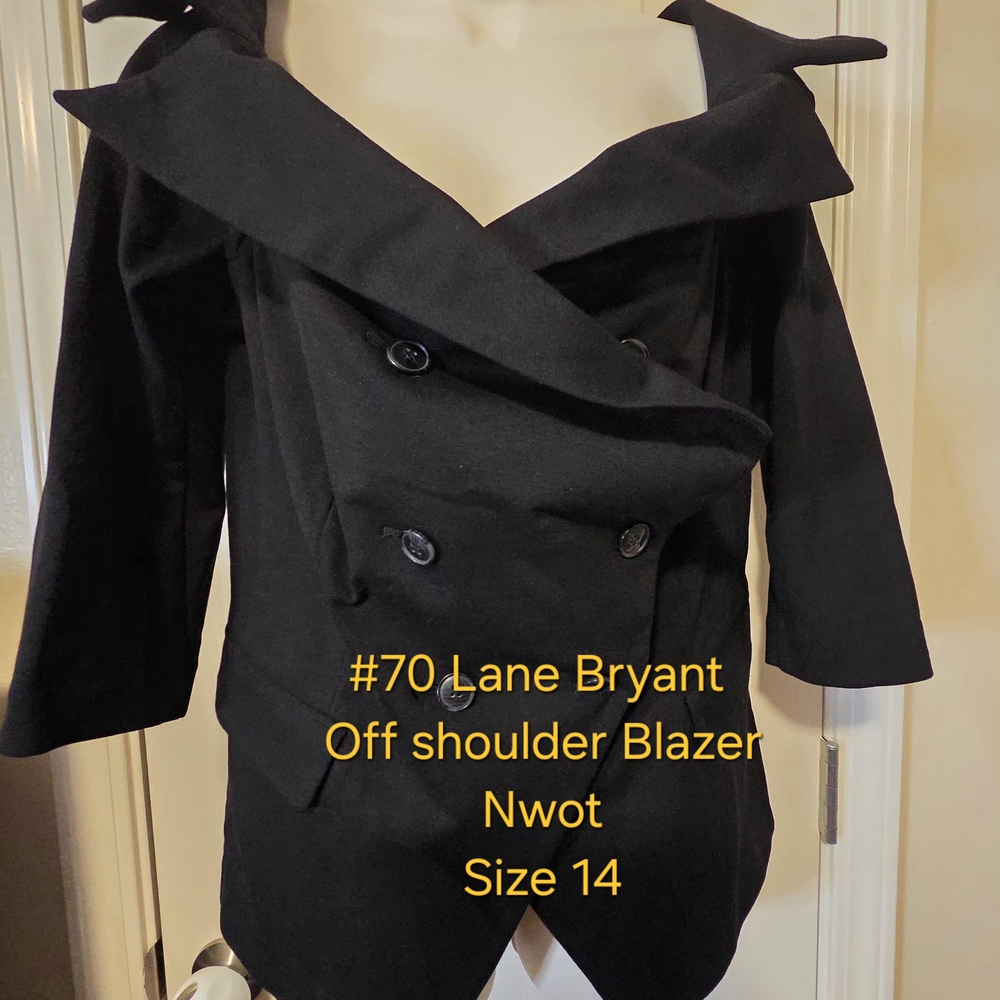 Lane Bryant Black Off-Shoulder Jacket NWOT